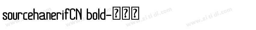 sourcehanerifCN bold字体转换